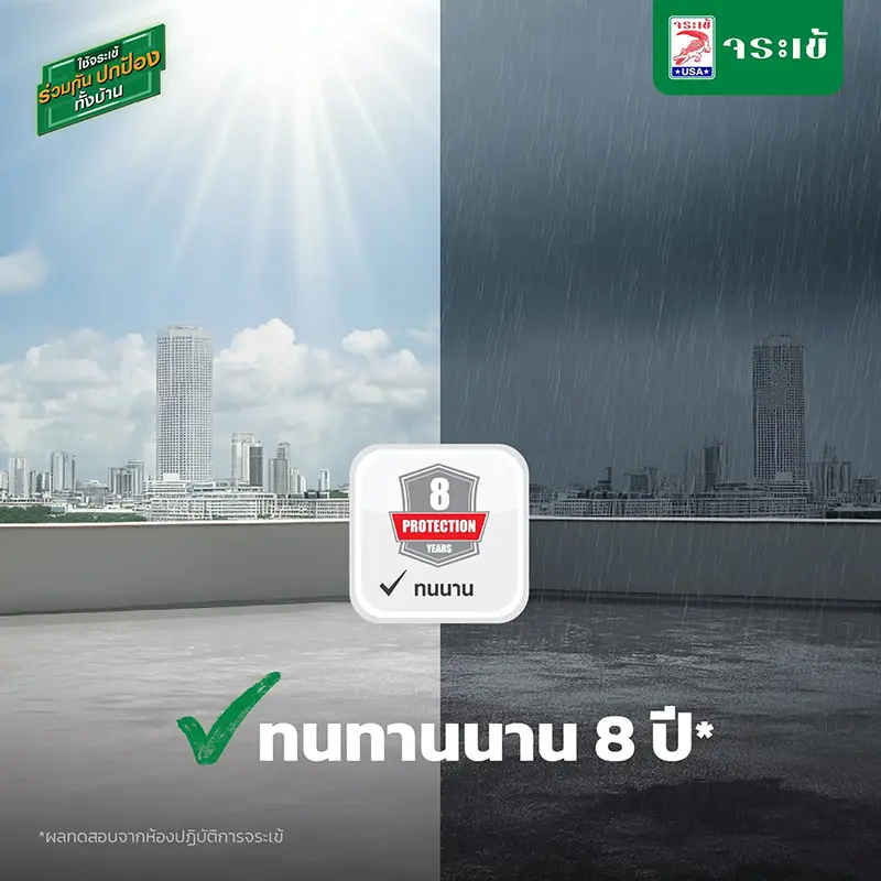 ทนทานนาน 8 ปี 8 Protection Years ผลทดสอบจากห้องปฏิบัติการจระเข้